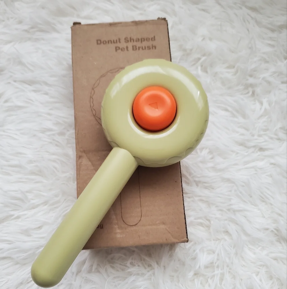 2/$25 - Donut Shaped Pet Brush For Dogs And Cats Easy One Click Clean/Empty